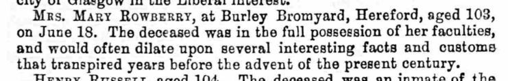 Report of death of Mary Rowberry in London Brief 25th June 1880. Image © THE BRITISH LIBRARY BOARD. ALL RIGHTS RESERVED.